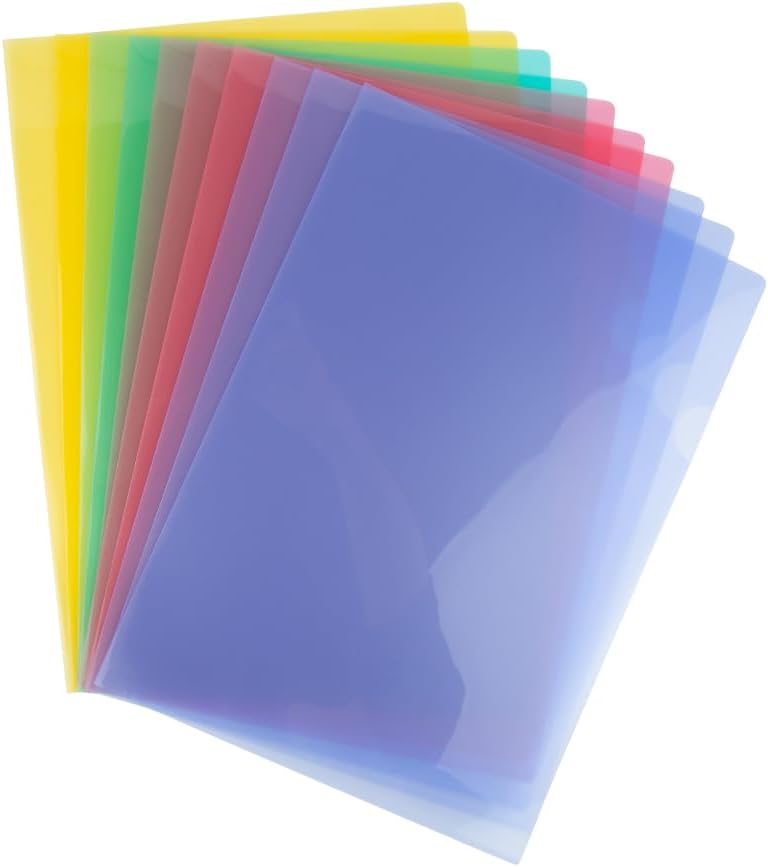 Daiso A4 Clear Holder, Multicolor (10 Pcs) - Image 2